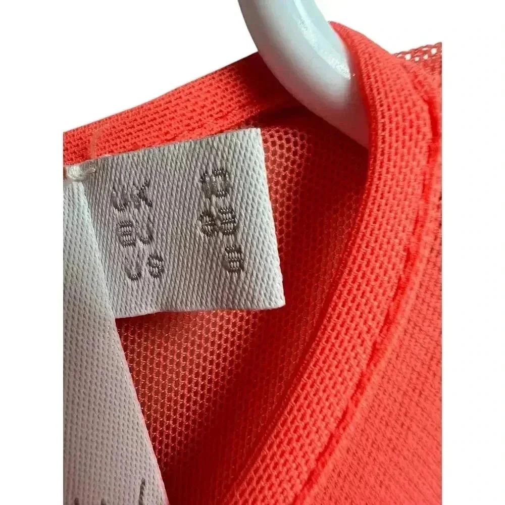 Asos Maternity Mesh Keyhole Dress Peach/Orange Size 6 - Picture 5 of 14